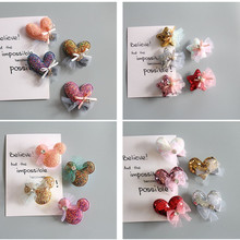 10pcs/lot Fashion Kids Bow Love Heart Bangs Clip Children Accessories Girls Headwear Color Princess Star Cute Barrette Hair Clip 2024 - buy cheap