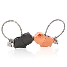 Milesi cute kiss Pig couple keychain for lover christmas gift women key holder chain keyring fashion souvenir pendant k0176 2024 - buy cheap