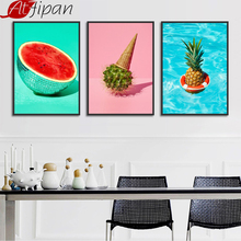 Nordic Decoration Home Wall Art Posters and Prints Creative Fruit Pineapple Canvas Painting for Living Room Modular Pictures 2024 - buy cheap