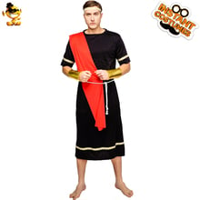 Halloween Men Cosplay Roman Prince Costumes Party Fancy Dress Up King Black Robes with Purim Adult Costume 2024 - buy cheap