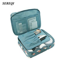 SEREQI Travel Waterproof Toiletry Towel Storage Bag Women Makeup Organizer Case Cosmetic Storage Container Toiletry kits 2024 - buy cheap