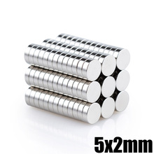 50Pcs Mini Neodymium Magnet 5x2mm N35 Small Round Super Strong Powerful Magnetic Magnets Disc For Craft Gallium Metal 2024 - buy cheap
