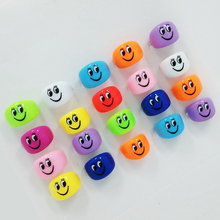 Wholesale Cheap Price Simple 100pcs Children Rings Colorful Smile Cute Girls Rings Lovely Cartoon Sizable Kids Rings 2024 - buy cheap