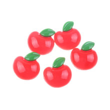 20Pcs Red Resin Apple Cabochon Flatback Decoration Crafts Embellishments For Scrapbooking Diy Accessories 2024 - buy cheap