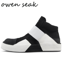 Zapatos de suela plana para hombre, zapatillas deportivas de suela alta, color negro, 18ss, Owen Seak 2024 - compra barato