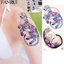 3D Watercolor Tiger Sexy Wolf Tattoo Stickers Girls Arm Chest Temporary Tattoo Women Body Art Waist Flash Tatoos Animal Decal 2024 - buy cheap
