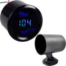 EE support  2" 52mm Shell  Car Auto Digital Clock Blue LED Fahrenheit F Water Temp Gauge  + Holder Sale 2024 - buy cheap