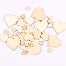 10/20/30mm 50Pcs mixed Heart Wooden Craft Scrapbooking handicrafts Handmade ornaments Accessory Decoration MT1867 2024 - buy cheap