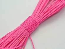 50 метров ярко-розовый вощеный полиэфирный витой шнур нить линия 1 мм 2024 - купить недорого