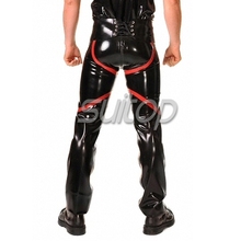 Suitop latex chaps latex trousers with inside zip for men 2024 - buy cheap