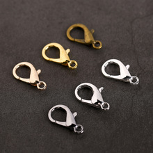 50pcs/lot Plated Color Lobster Clasps Jewelry Findings DIY Necklace Bracelet Making Jewelry Accessories 10 12 14 16 18 20mm 2024 - buy cheap