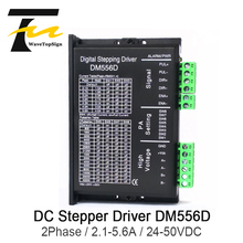 Wavetopsign 2-фазный Драйвер шагового двигателя DM556D входное напряжение 24-50VDC ток 2,1-5.6A матч с двигателем 57 серии 2024 - купить недорого