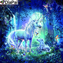 Diapai 5d pintura de diamante 100% completa quadrada/redonda broca "cavalo de desenho animado" bordado ponto cruz decoração 3d a21516 2024 - compre barato