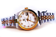 Hk Crown Brand Ladies Watches Female Luxury Gold Silver Steel Band Women Calendar Dress Business Wristwatches Reloj Mujer Clock 2024 - buy cheap