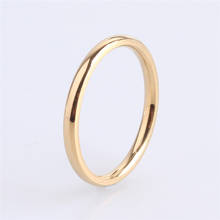 ROMAD Gold Titanium Steel Rings Women Smooth Simple Anti-allergy Wedding Couples Finger Rings anello uomo anillo hombre R4 2024 - buy cheap
