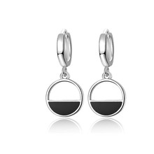 Everoyal Lady Fashion Silver 925 Drop Earrings Jewelry Charm Girls Black Earrings For Female Accessories Lady Summer Bijou 2024 - buy cheap