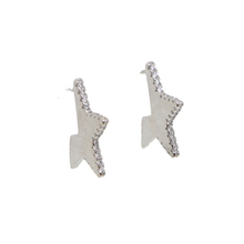 Star plate 925 sterling silver stud earring simple geometric shape trendy chic silver jewelry 2024 - buy cheap