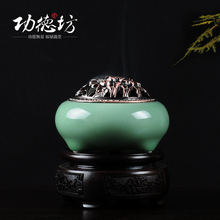 Longquan household GE kiln ceramic incense coil furnace home incense cone incense censer 2024 - buy cheap