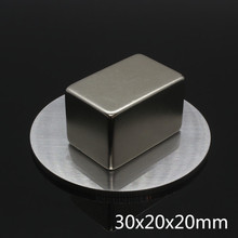 1pcs square Neodymium magnet 30x20x20 Rare Earth Strong block permanent 30*20*20mm fridge Electromagnet NdFeB nickle magnetic 2024 - buy cheap