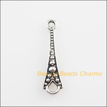 New 50Pcs Tibetan Silver Color Slender Cone Charms Connectors 6.5x26mm 2024 - buy cheap