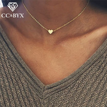 Collar de plata de ley 100% CC para mujer, colgante con forma de corazón, diseño Simple, accesorios de joyería, 925 2024 - compra barato