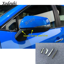 For Toyota Rav4 2019 2020 2021 Car Sticker Styling Cover Eyebrow Back Rear View Rearview Side Mirror Cover Trim Frame 4pcs 2024 - buy cheap