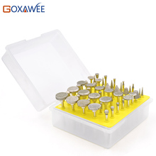 GOXAWEE Accessories 3mm Shank Diamond Grinding Burr Drill Bits Sets For Dremel Rotary Tools Grinding Head Abrasive Tool 2024 - buy cheap