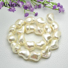 2 Strands New Arrival Free Form Bone Shape 18~20mm White Shell Beads DIY Jewelry Making Strand Loose Beads 2024 - buy cheap