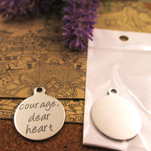 10 шт.-подвески из нержавеющей стали с надписью «Brave, Dear Heart», больше стилей на выбор, подвески «сделай сам» для ожерелья 2024 - купить недорого