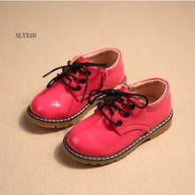 2018 spring new leather surface non - slip children 's shoes bright leather shoes boys and girls students casual shoes 2024 - buy cheap