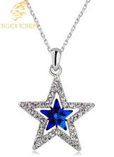 Austria Crystal five pointedtars pendant necklace fashion jewelrylovers gift promotion summer beach charm women 2024 - buy cheap