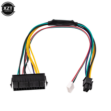 Adaptador de fuente de alimentación ATX de 24 pines a placa base, 2 puertos y 6 pines, cable de 18awg para HP Z220, Z230, SFF, servidor de placa base, estación de trabajo más reciente 2024 - compra barato