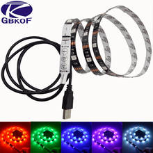 DIY 5050 RGB LED Strip No Waterproof DC 5V USB LED Light Strips Flexible Tape 50CM 1M 2M 3M 4M 5M add Remote For TV Background 2024 - buy cheap