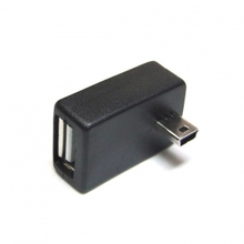 100pcs / lots New Black MINI USB 5P/M to USB /F 90d Vertical Right Angled Adapter for GPS etc , Free shipping By Fedex 2024 - buy cheap