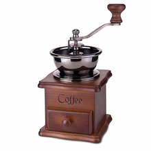 manual coffee grinder wood coffee maker machine bean burr grinding machine household hand coffee maker ceramic Coffee Grinder 2024 - buy cheap