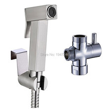 Handheld Bidet Set Shattaf Cloth Diaper Stainless Steel Sprayer Combo Set for Toilet with Brass T-adapter and Hose 2024 - buy cheap