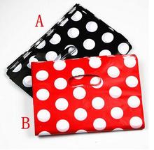 100Pcs/lot Black And Red Dots Plastic Gift Bag Boutique Carrier Shopping Bags 15X20CM Plastic Gift Bags With Handles 2024 - buy cheap