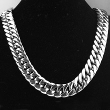 Super Huge Heavy Stainless Steel Silver color Curb Cuban Chain Mens Boys Necklaces&Bracelets High Quality Jewelry Never Defiled 2024 - buy cheap