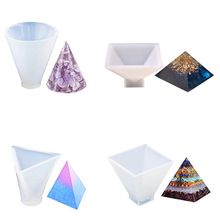 4 Pack Pyramid Cone Silicone Resin Casting Jewelry Molds for Orgonite Pyramid Home Decoration Candle and Soap Making 2024 - buy cheap