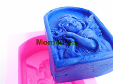 Mom&Pea 0390 Free Shipping Angel Silicone Soap Mold Cake Decoration Fondant Cake 3D Mold Food Grade Silicone Mould 2024 - buy cheap