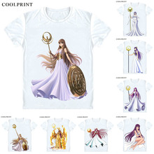 Saori Kido Saori Princess Sienna T Shirt Saint Seiya Knights of the Zodiac Men Casual TShirt Premium T-Shirt Short Sleeve Shirts 2024 - buy cheap