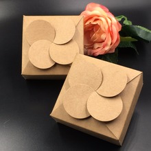 24 piezas de papel marrón en blanco de cartón Kraft cajas de embalaje de regalo cajas de recuerdo de dulces de boda favores caja de jabón de mano 2024 - compra barato