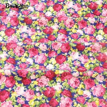 Booksew Cotton Poplin Fabric Meter Fabric For Sewing Blue Dress Blooming Rose Printed Art Work Shirt New Arrival Home Textile 2024 - buy cheap