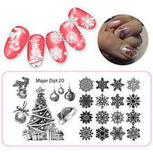 12.5*6.5cm 1Pc Nail Art Stamping Plates Christmas Image Stamp Template Xmas Tree Snowflake Stainless Steel Stencils For Nails 2024 - buy cheap