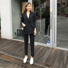 Pants suits elegant woman spring and autumn fashion solid color black office ladies business professional OL two-piece suit 2024 - buy cheap