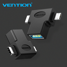 Vention Type C USB адаптер USB 3,0 OTG адаптер кабель 2 в 1 Micro USB OTG конвертер для Xiaomi One Plus Nexus 6P 2024 - купить недорого