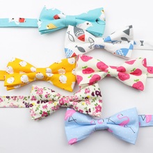 Men Bow Tie Plaid Style Cotton Duck Fish Rabbit Cat Bowtie Casual Gravata Borboleta Butterfly Strip Kids Children Dog Ties 2024 - buy cheap