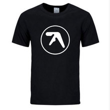 Novo verão novidade masculina aphex twin t camisa popular marca aerosmith tshirts impresso o pescoço música manga curta 2024 - compre barato