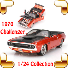 Подарок на Новый год 1970 Challenger 1/24 металлическая модель родстер классическая модель автомобиля из сплава имитация фоторяда 2024 - купить недорого