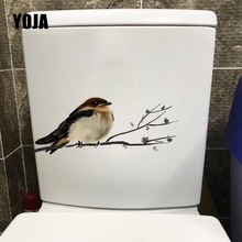 YOJA 23.6X10.2CM Toilet Decal Bedroom Home Decor Wall Sticker Hand Painted Painting Ancient Wind Birds T5-0686 2024 - buy cheap